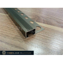 Aluminium Profile Stair Treads Nosing Trim with Anodized Champagne Color